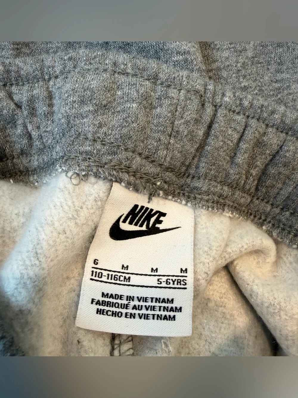 Nike Boys Grey Sweat Joggers with White Logo